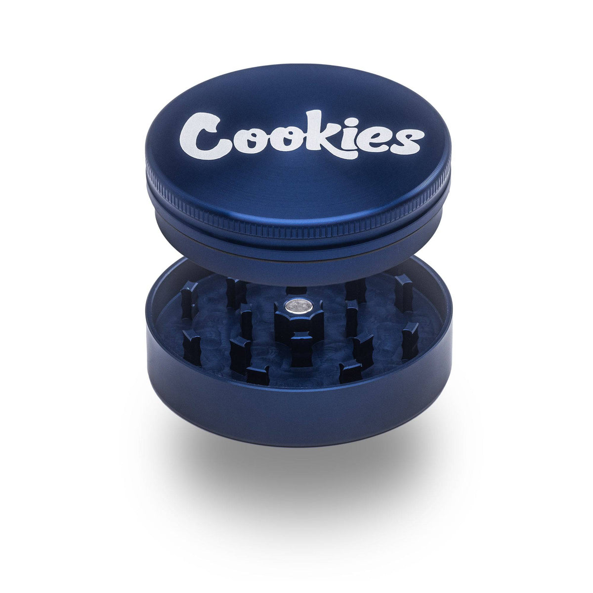 Aluminum 2 Piece Large &quot;Cookies&quot; Grinders Blue