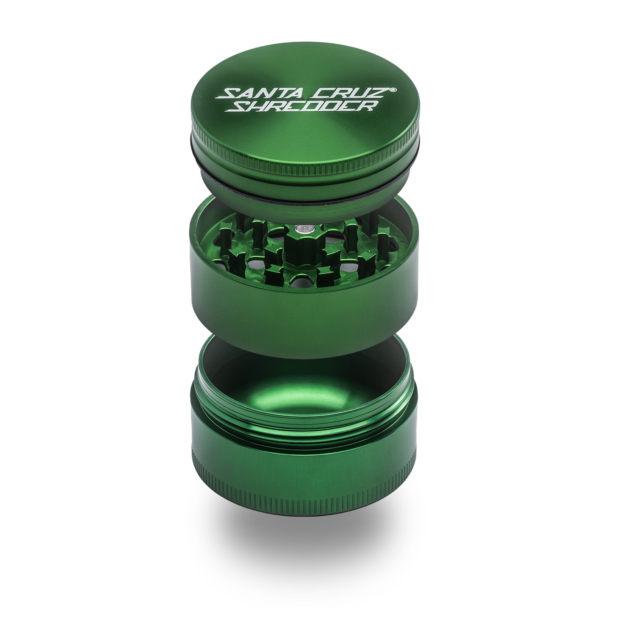 Aluminum 3 Piece Medium Herb Grinders - Santa Cruz Shredder Retail