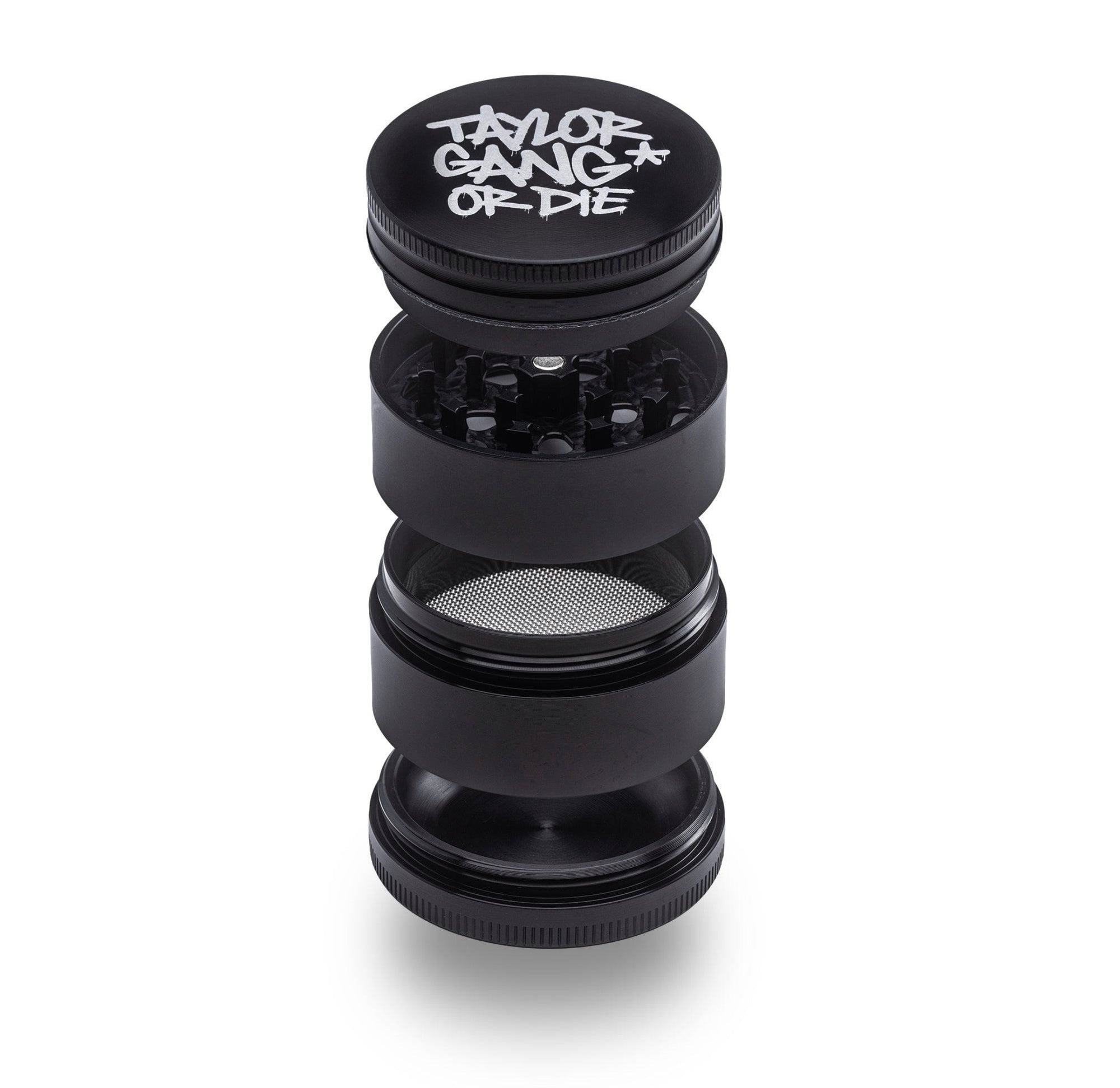 Santa Cruz Shredder Grand Moulin à Herbes 7 Cm - Qualité USA Aluminium Noir - Mouture Parfaite