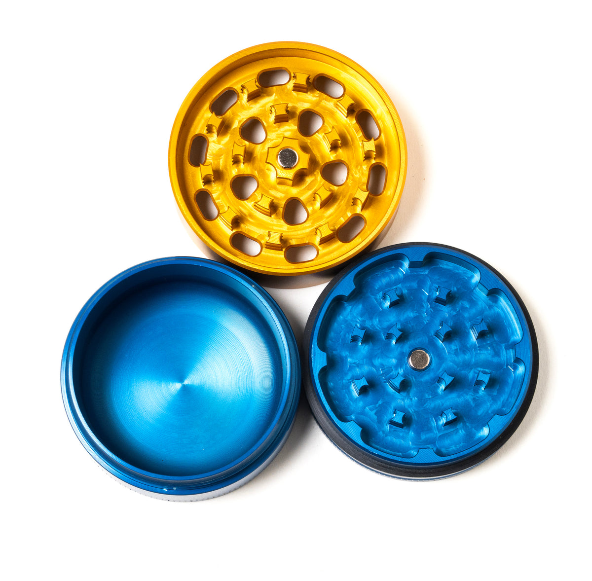 Cheech and Chongs Aluminum 3 Piece Medium Herb Grinders