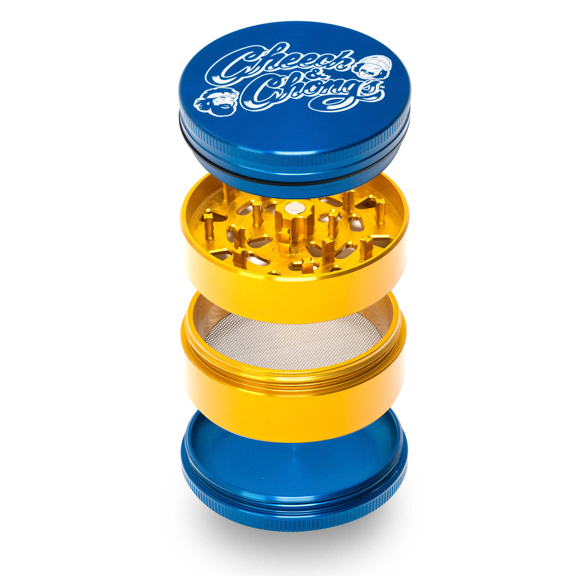 Cheech and Chongs Aluminum 4 Piece Large Herb Grinders