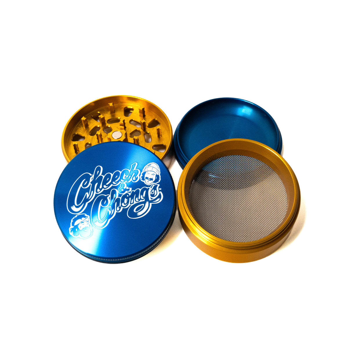 Cheech and Chongs Aluminum 4 Piece Large Herb Grinders