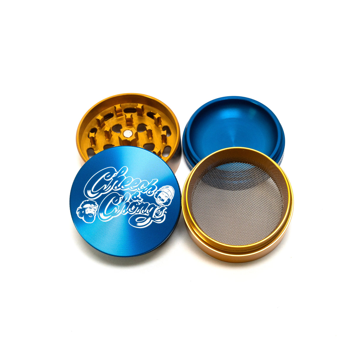 Cheech and Chongs Aluminum 4 Piece Medium Herb Grinders