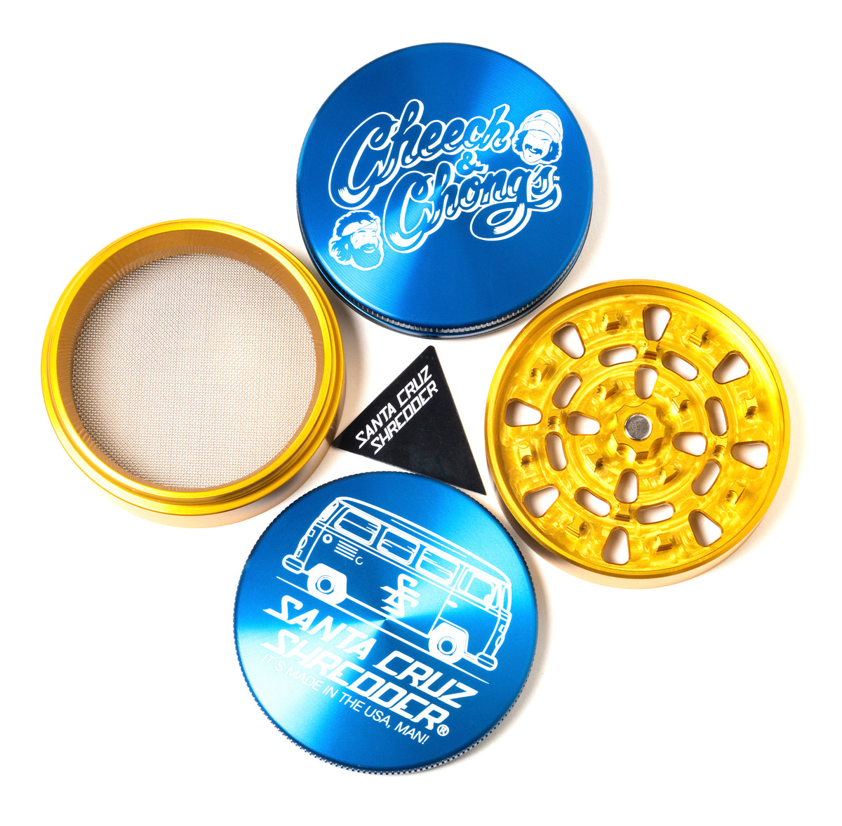 Cheech and Chongs Aluminum 4 Piece Medium Herb Grinders