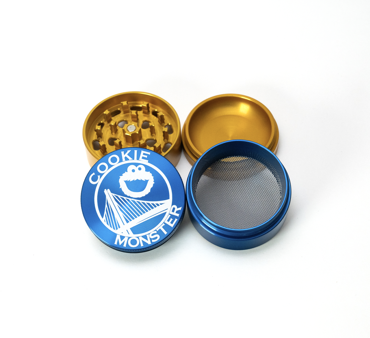 Aluminum 4 Piece Medium Cookies Monster Grinder