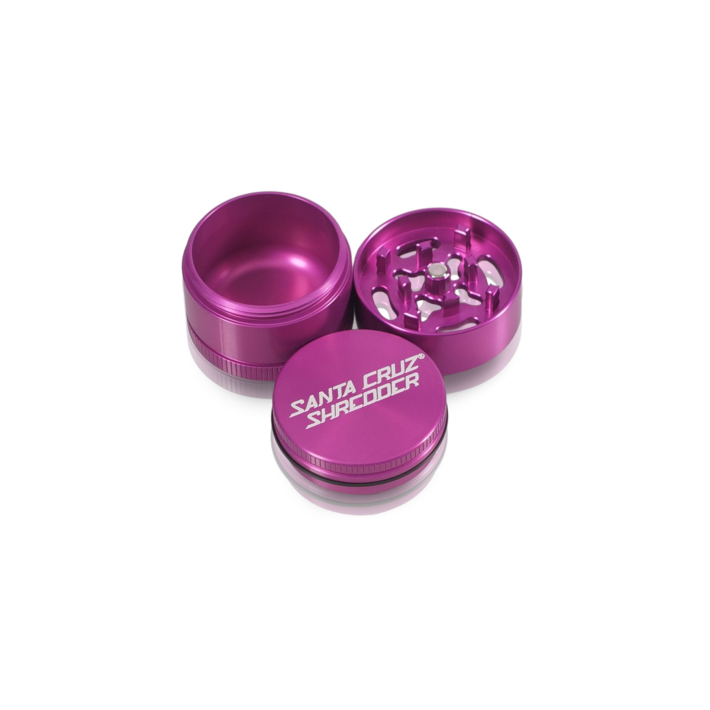 Aluminum 3 Piece Small Herb Grinders - Santa Cruz Shredder Retail