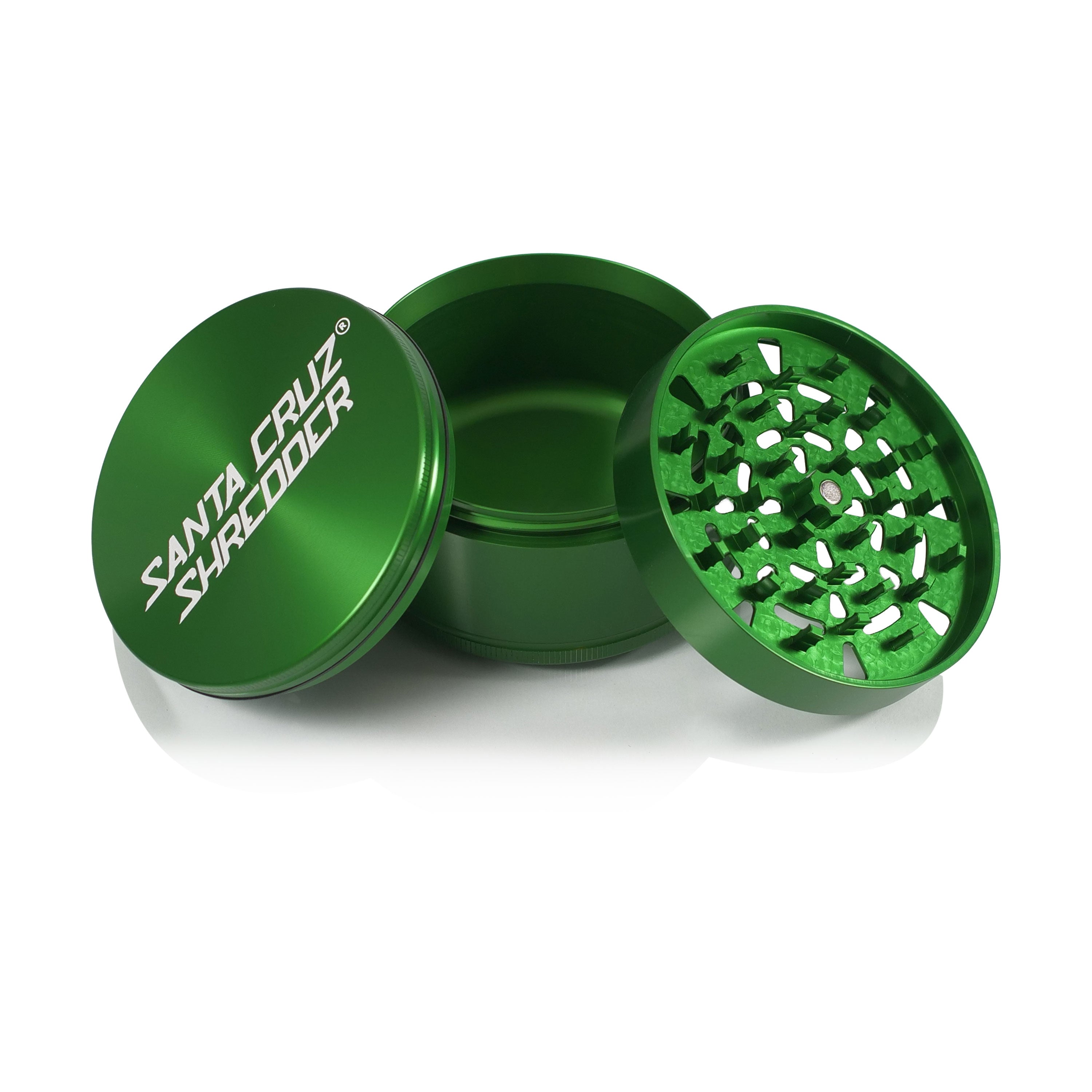 Aluminum 3 Piece Jumbo Herb Grinders - Santa Cruz Shredder Retail