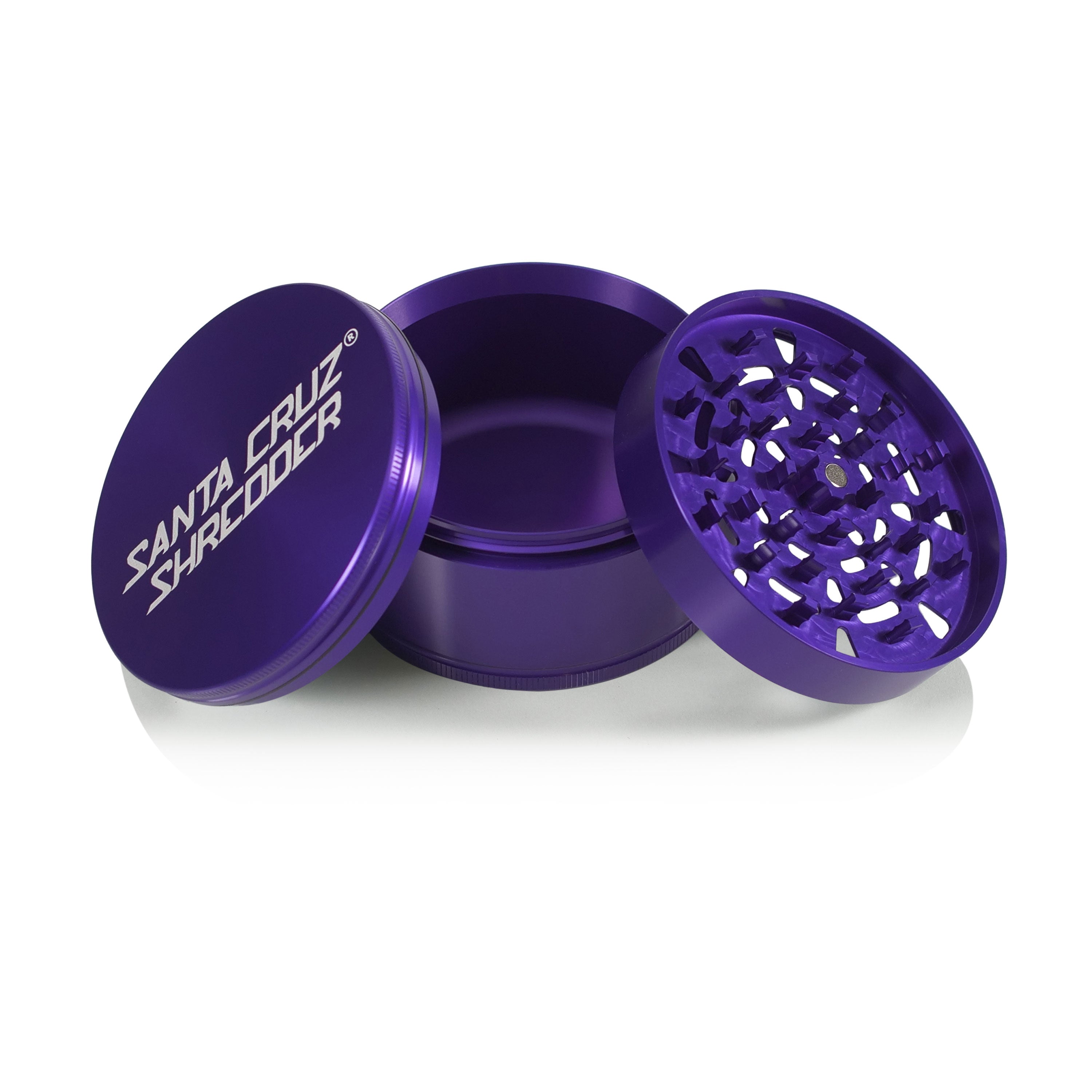 Aluminum 3 Piece Jumbo Herb Grinders - Santa Cruz Shredder Retail