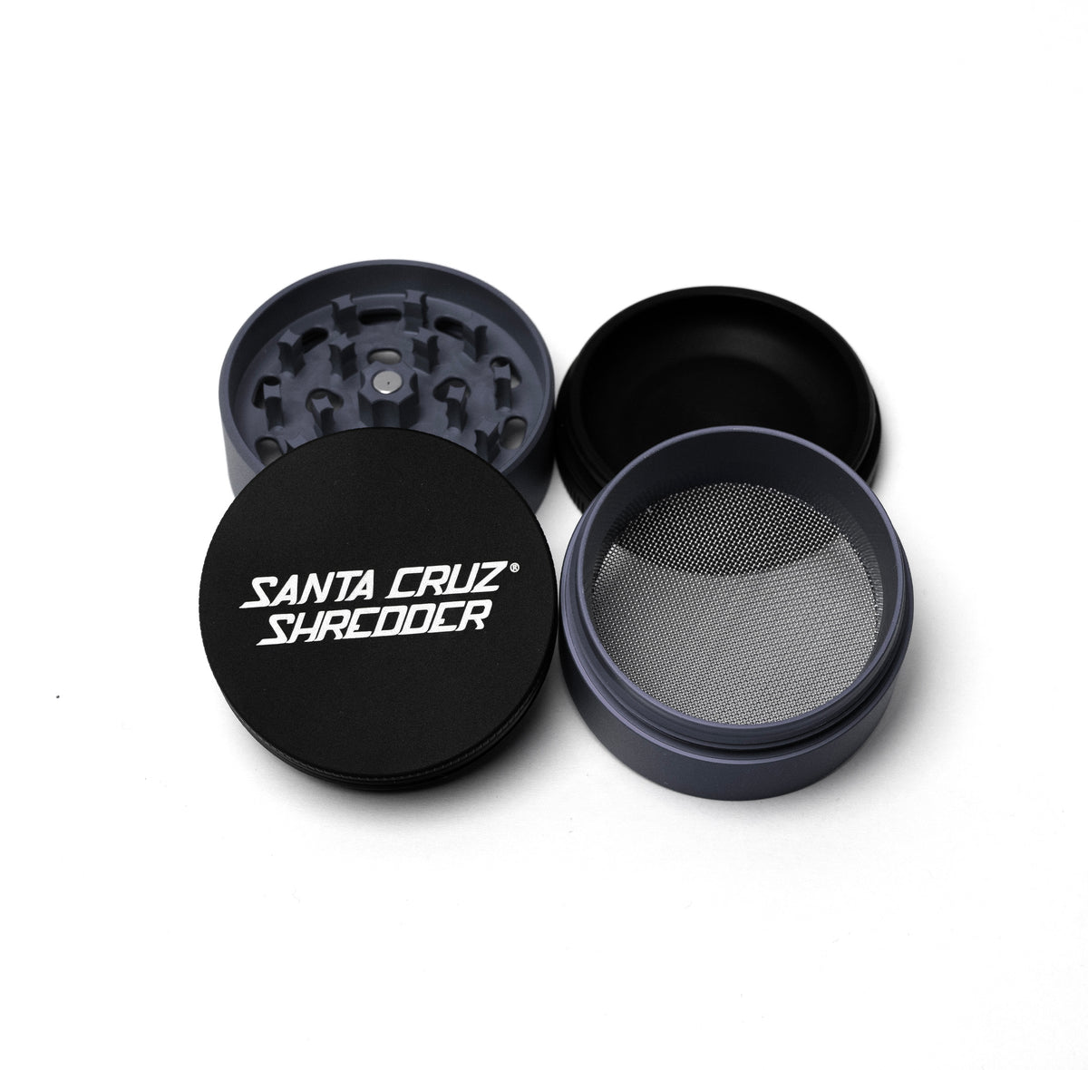 Aluminum 4 Piece SPLIT-SERIES Medium Herb Grinders - Santa Cruz Shredder Retail