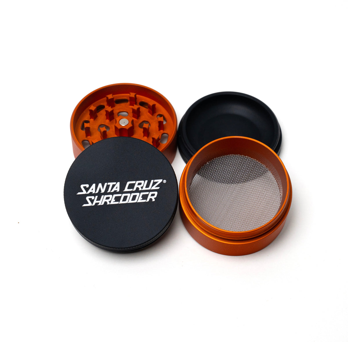 Aluminum 4 Piece SPLIT-SERIES Medium Herb Grinders - Santa Cruz Shredder Retail