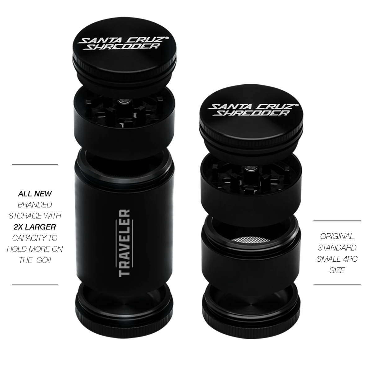 Aluminum 4 Piece Small Herb Grinders (TRAVELER)