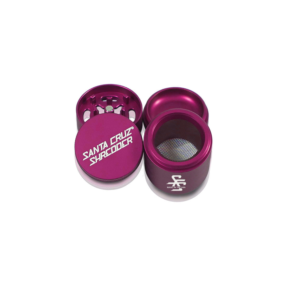 Aluminum 4 Piece Small Herb Grinders (TRAVELER) - Santa Cruz Shredder Retail