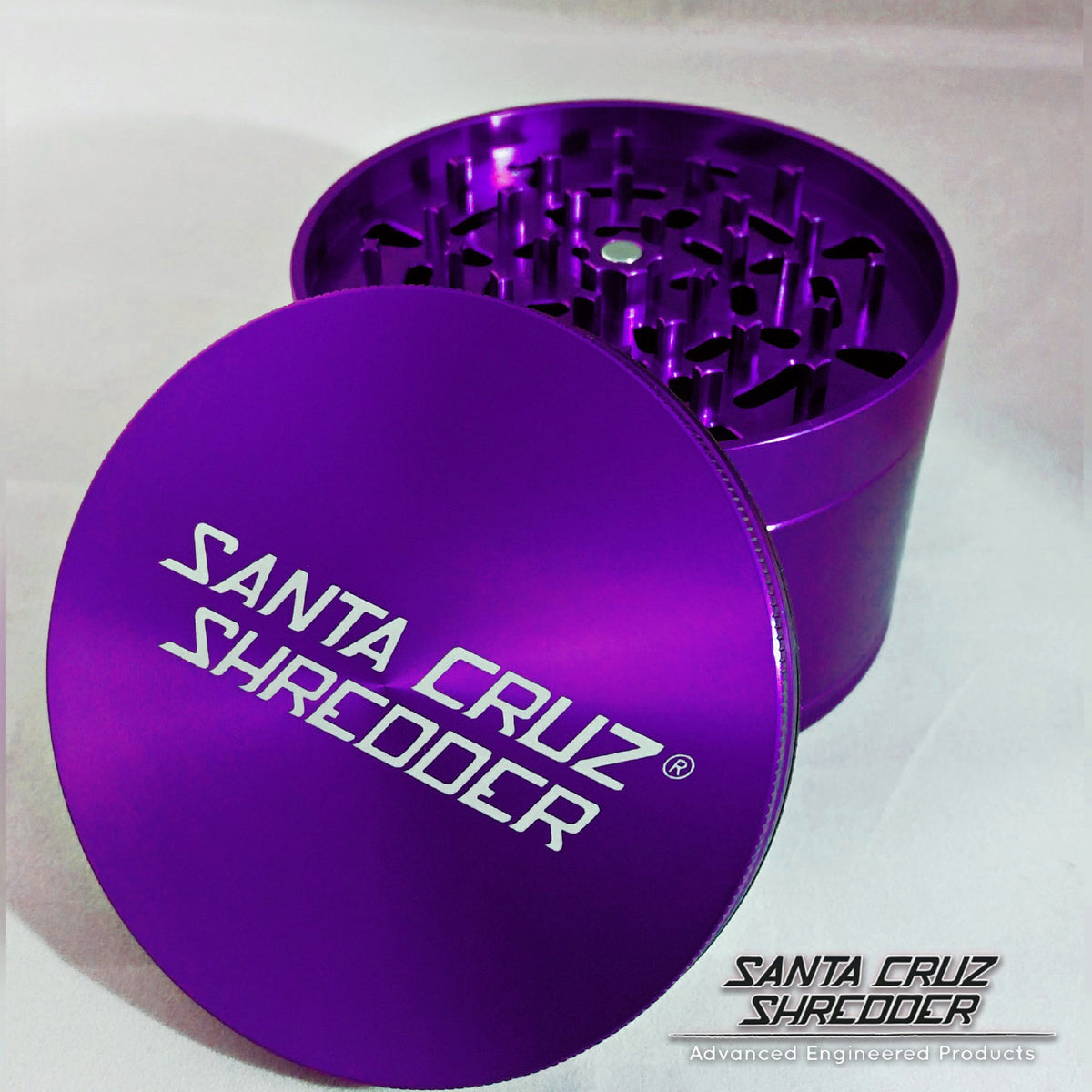 Santa Cruz Shredder - Jumbo Aluminum Herb Grinder - 4-part - Choice of 4  colors