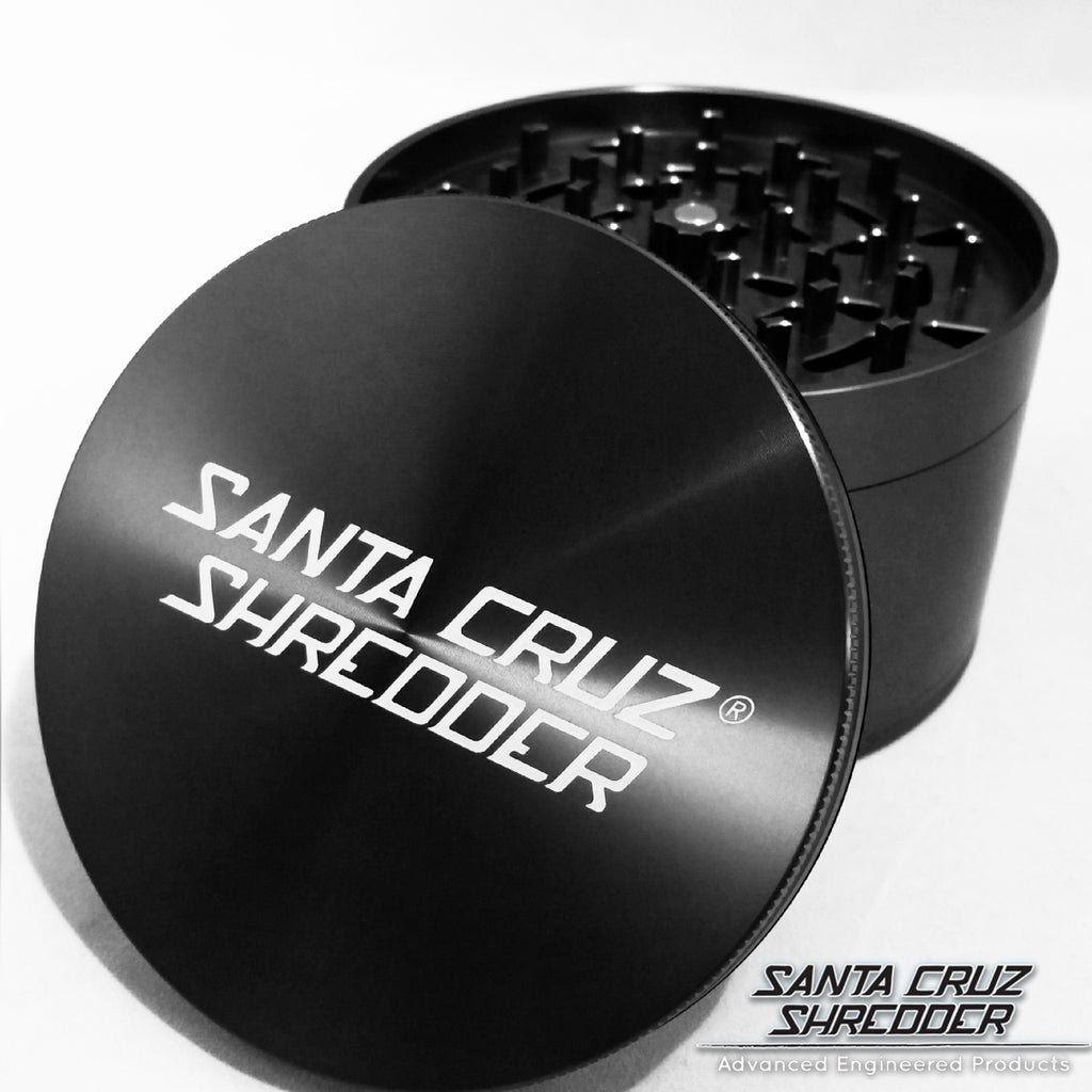 Moulin Santa Cruz Shredder 4 Pièces – Noir, Diamètre 1 5/8", Aluminium Médical, Fabriqué Aux USA